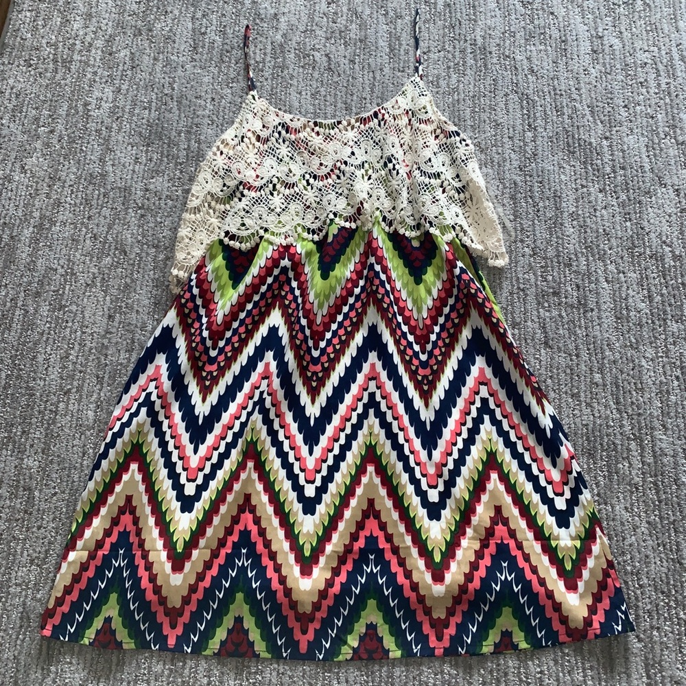 Multi colored lace dress